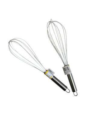 Set of 2 Celebrate it! stainless steel whisks with silicon-Coated Wires